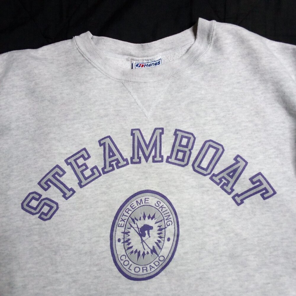 Vintage Extreme Skiing Steamboat Colorado Crewneck Sweatshirt